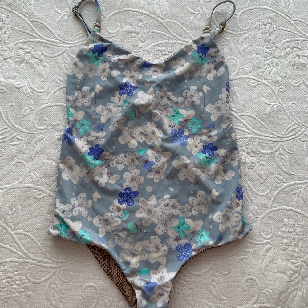 Acacia swimwear blue cherry Hina one piece